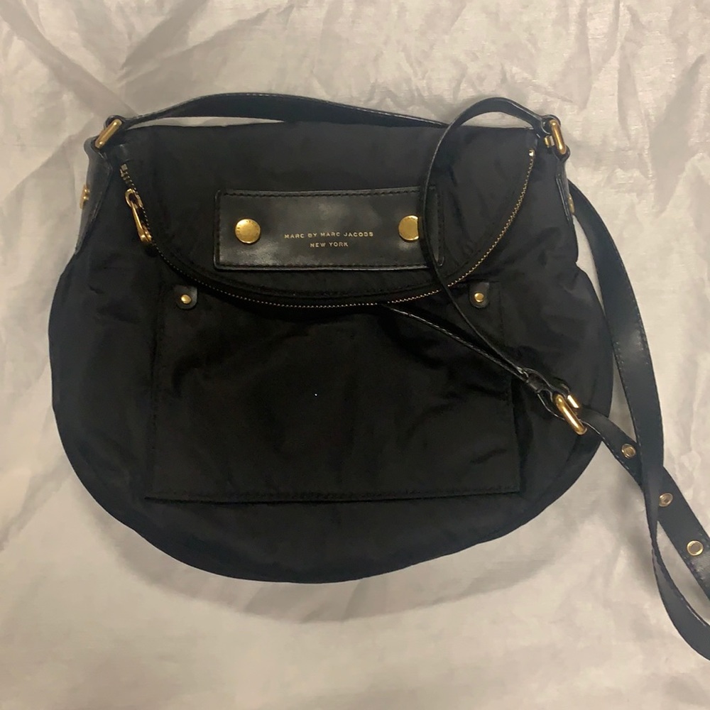 Marc by Marc Jacobs nylon crossbody purse with gold hardware
